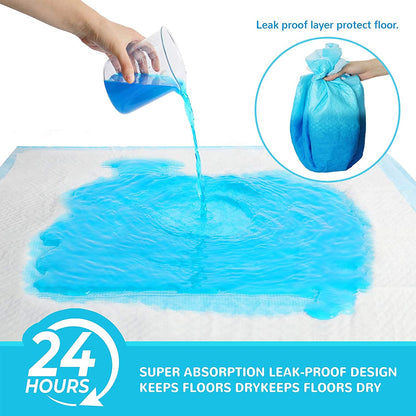 120 Extra Large Dog Pee Pads - Super Absorbent & Leak Proof, 28x34 Inches, Perfect for Potty Training - 120 Count (Blue)