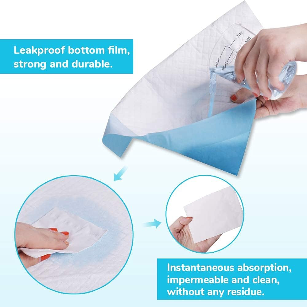 120 Extra Large Dog Pee Pads - Super Absorbent & Leak Proof, 28x34 Inches, Perfect for Potty Training - 120 Count (Blue)